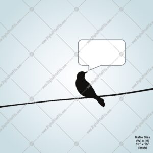 Backgrounds – Theme – Crow Sitting on Wire with Callout