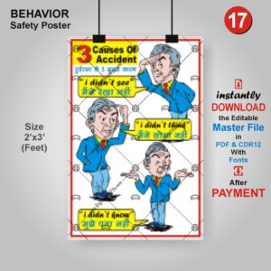 Three Cause of Accident – Safety Poster