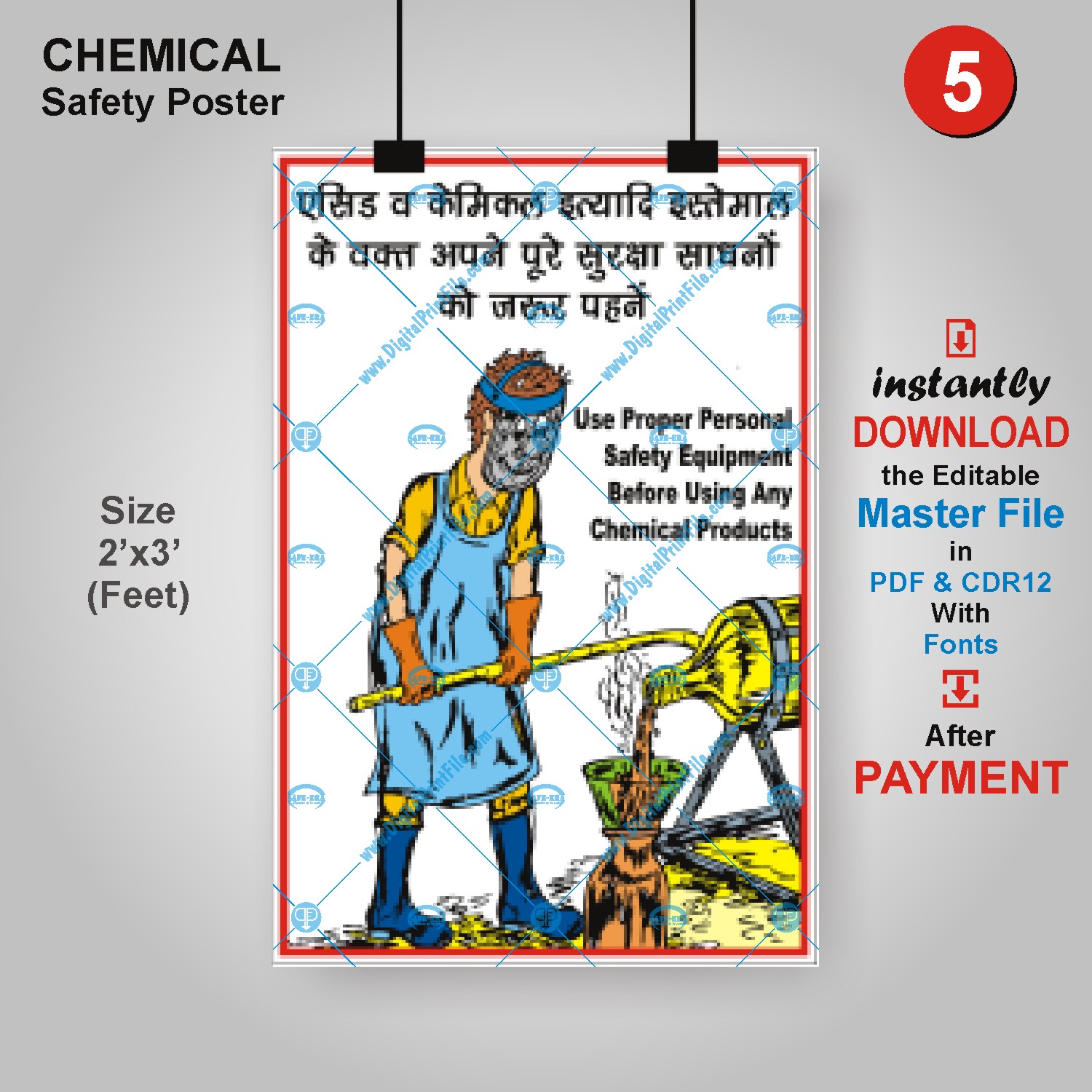 Online available chemical handling poster
