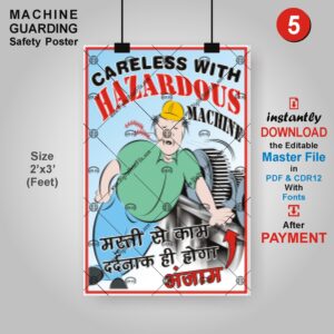 Careless With Machine – Safety Poster