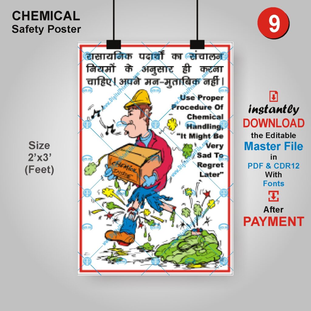 Chemical Handling Safety Poster Digital Print File