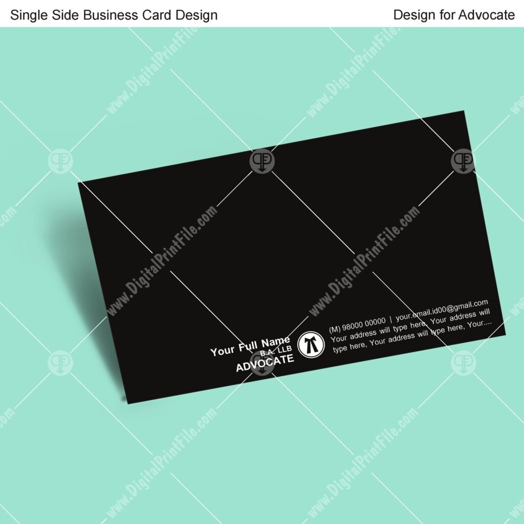 Advocate = 16 Business Card Design - Digital Print File