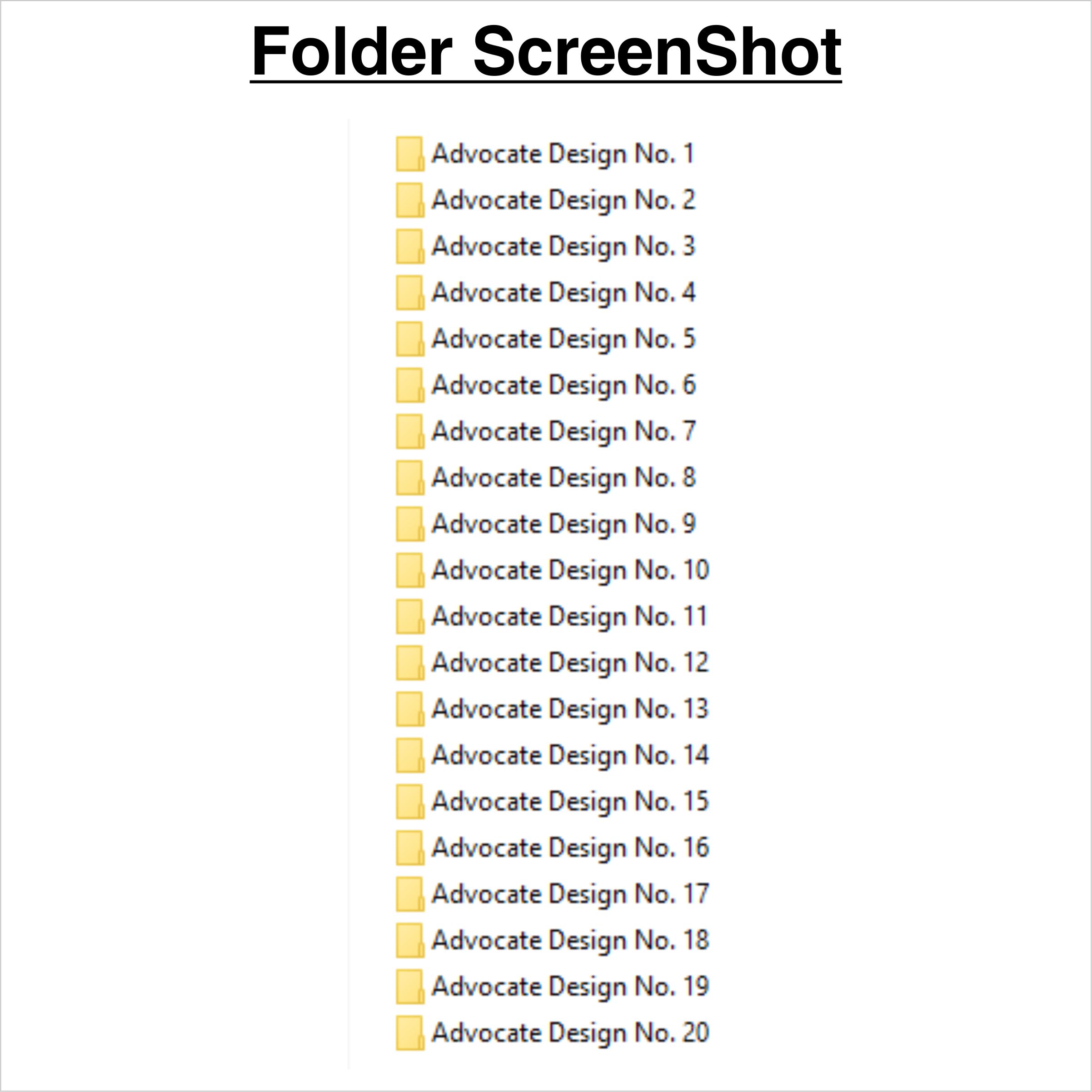 Screenshot of Advocate 20 Business Card Bundle Folder serial wise
